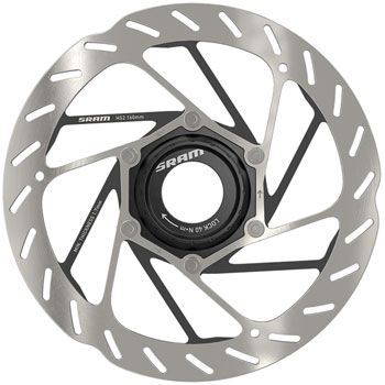 SRAM HS2 Disc Brake Rotor - 160mm, Center Lock, Rounded, Silver/Black