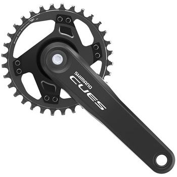 Shimano CUES FC-U4000-1 Crankset - 175mm, 9/10/11-Speed, 32t, Riveted, Square Taper JIS Spindle Interface, Black