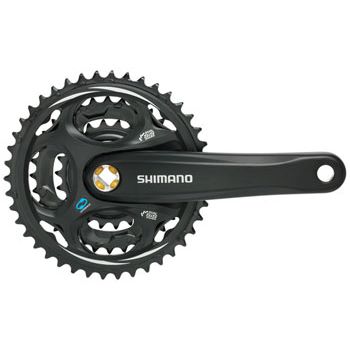 Shimano Altus FC-M311 Crankset - 175mm, 7/8-Speed, 42/32/22t, Riveted, Square Taper JIS Spindle Interface, Black