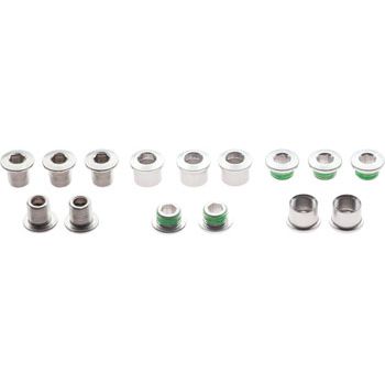TruVativ Aluminum Chainring Bolt Set for Double plus Inner, Silver, 10 hex bolts and 5 hex nuts