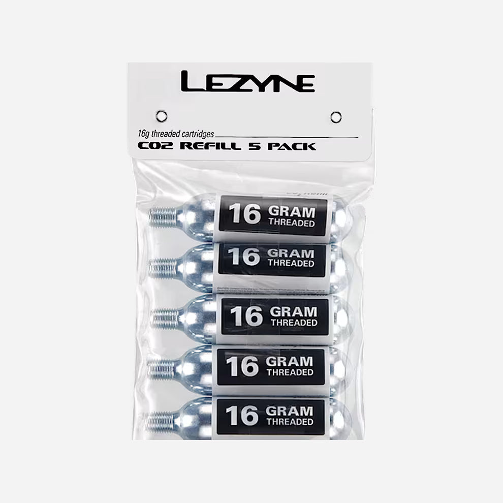 Lezyne 16 Gram CO₂ Cartridges - Pack of 5