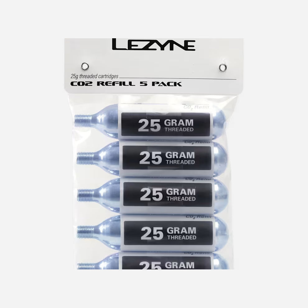 Lezyne 25 Gram CO₂ Cartridges - Pack of 5