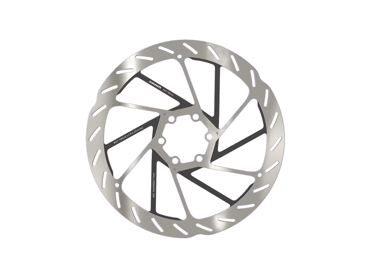 SRAM HS2 6-Bolt Disc Brake Rotor, 200mm Silver