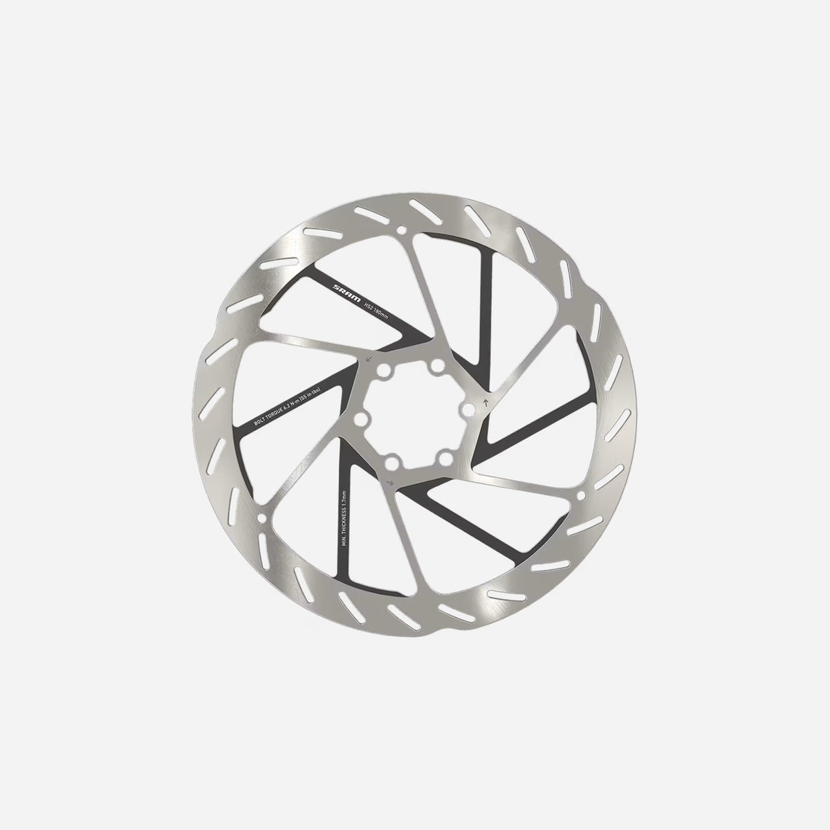 SRAM HS2 Disc Brake Rotor - 160mm, 6-Bolt, Rounded, Silver/Black