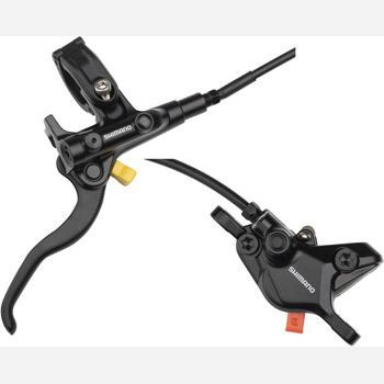 Shimano Deore BL-M4100/BR-MT410 Disc Brake and Lever - Rear, Hydraulic, Resin Pads, Gray