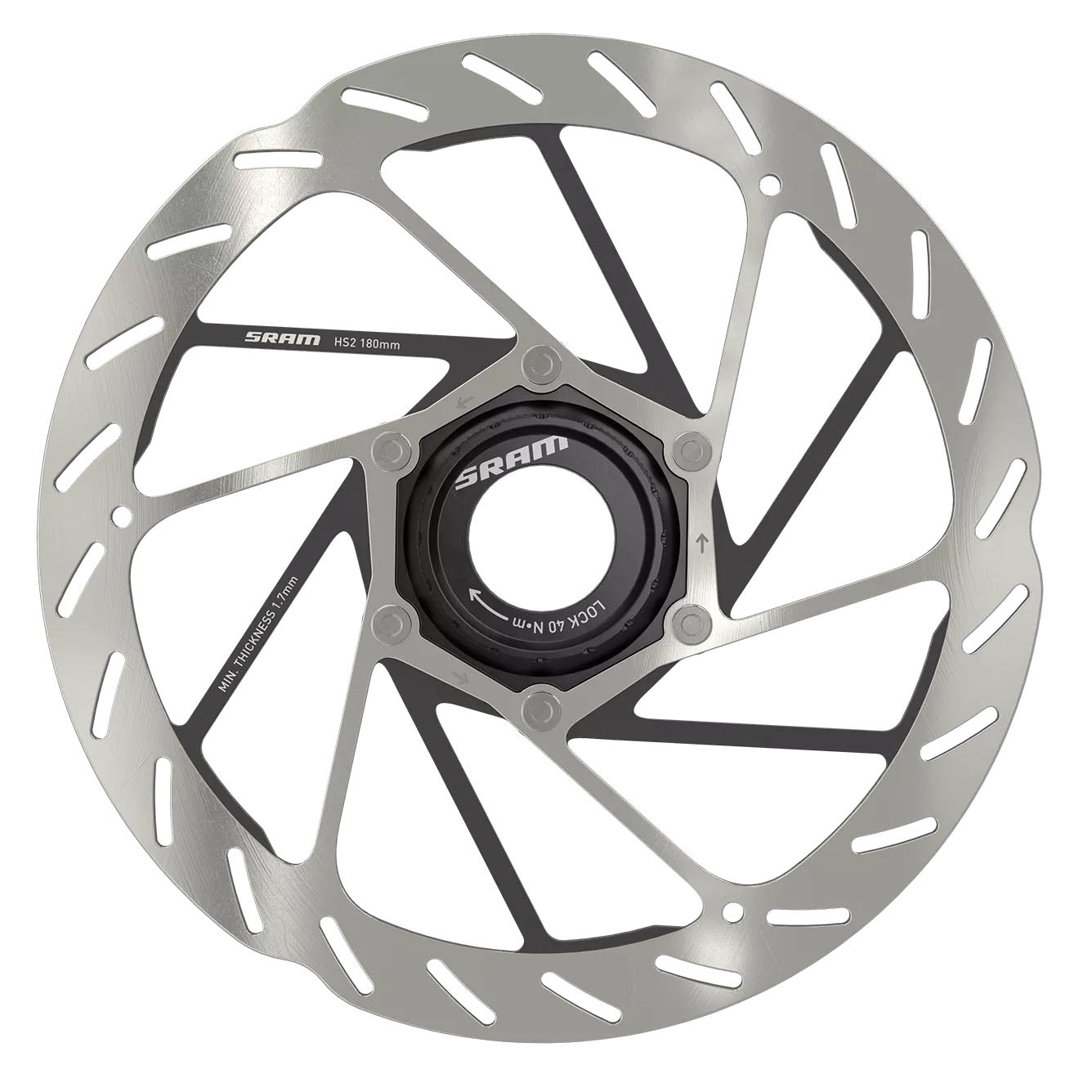 SRAM HS2 Center Lock, 200mm Silver