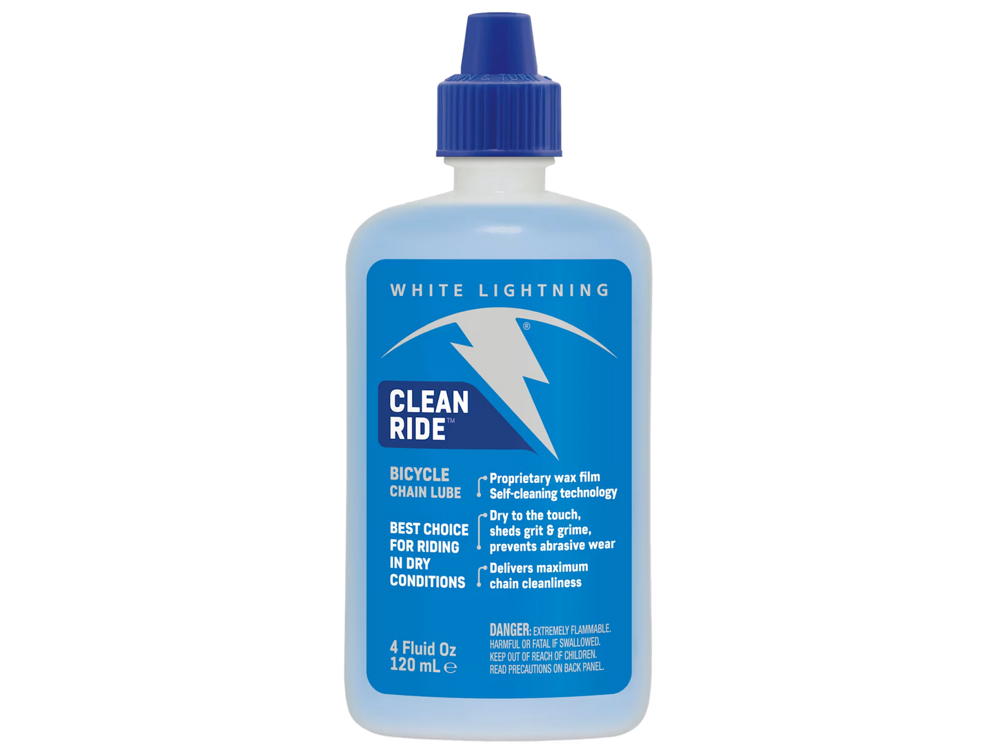 White Lightning Clean Ride Chain Lube 4oz Drip