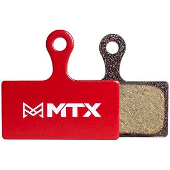 MTX Red Label RACE Disc Brake Pads - Ceramic/Kevlar Compound, Shimano XT / XTR / SLX, 2-Piston, Single Set