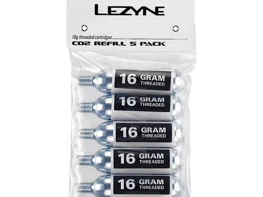 Lezyne 16 Gram CO₂ Cartridges - Pack of 5