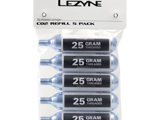Lezyne 25 Gram CO₂ Cartridges - Pack of 5