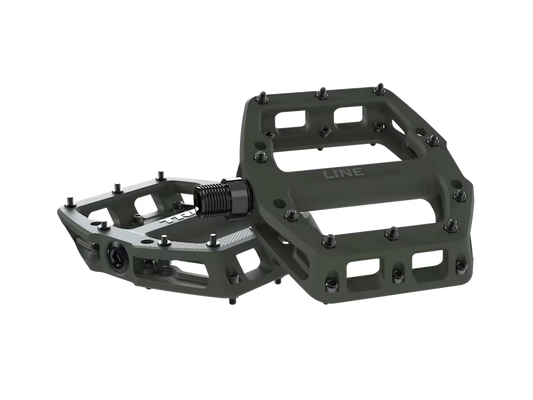Trek Line Elite Flat Pedal Set - Olive Green