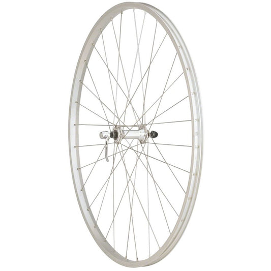 Quality Wheels Value Single Wall Series Front Wheel - 700, QR x 100mm, Rim Brake, Silver, Clincher, 36H